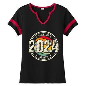 Senior Graduation Gift Class Of 2024 Ladies Halftime Notch Neck Tee