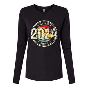 Senior Graduation Gift Class Of 2024 Womens Cotton Relaxed Long Sleeve T-Shirt