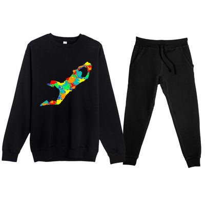 Soccer Goalie Goalkeeper Premium Crewneck Sweatsuit Set