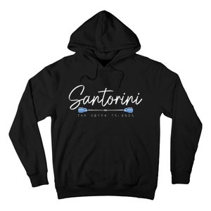 Santorini Greece Greek Flag Holiday Souvenir Hoodie