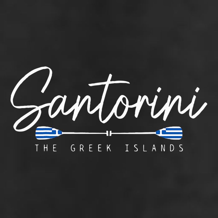 Santorini Greece Greek Flag Holiday Souvenir Beanie