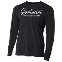 Santorini Greece Greek Flag Holiday Souvenir Cooling Performance Long Sleeve Crew