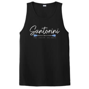 Santorini Greece Greek Flag Holiday Souvenir PosiCharge Competitor Tank