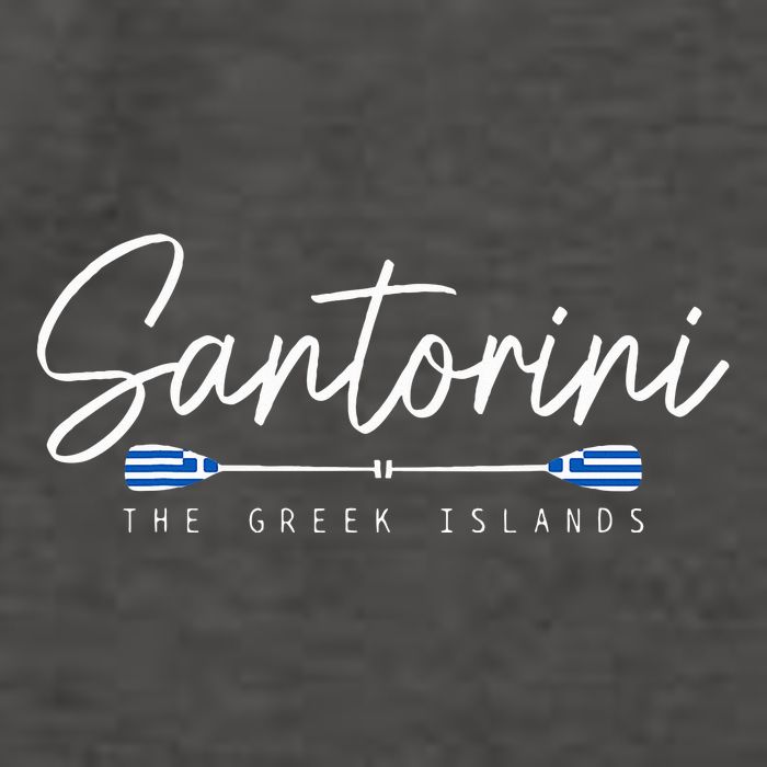 Santorini Greece Greek Flag Holiday Souvenir Vector Backpack