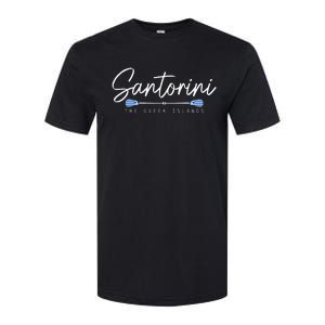 Santorini Greece Greek Flag Holiday Souvenir Softstyle CVC T-Shirt