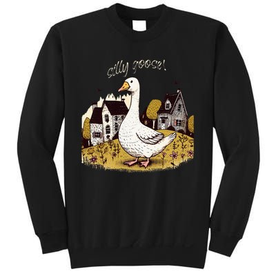 Silly Goose Gift For Her Funny Goose Trendy Clothing Sweatshirt