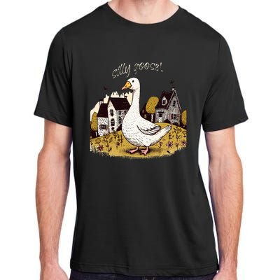 Silly Goose Gift For Her Funny Goose Trendy Clothing Adult ChromaSoft Performance T-Shirt