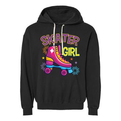 Skater Girl Graphic Roller Skates Inline Skating Skate Sport Cool Gift Garment-Dyed Fleece Hoodie