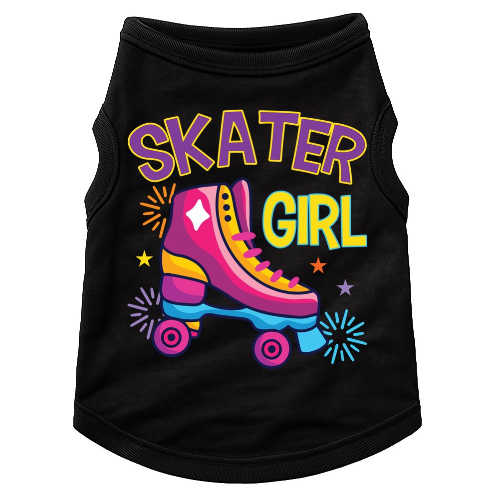 Skater Girl Graphic Roller Skates Inline Skating Skate Sport Cool Gift Doggie Tank