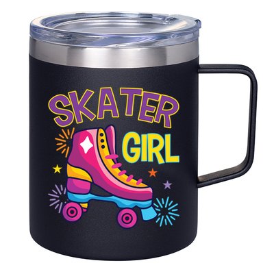 Skater Girl Graphic Roller Skates Inline Skating Skate Sport Cool Gift 12oz Stainless Steel Coffee Mug