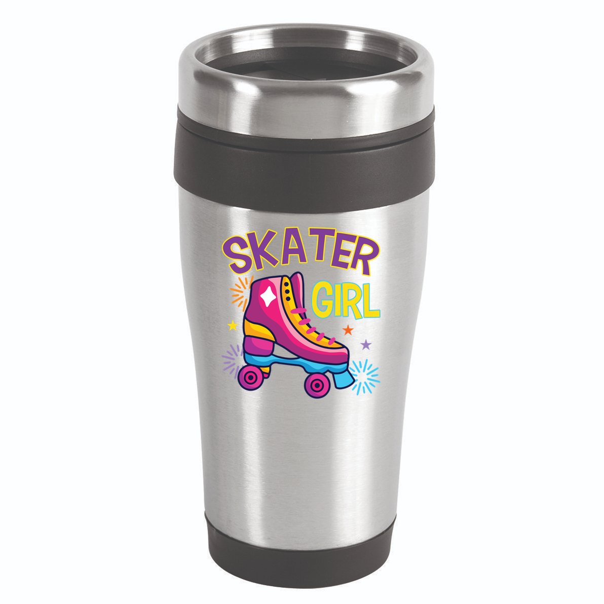 Skater Girl Graphic Roller Skates Inline Skating Skate Sport Cool Gift 16oz Travel Tumbler