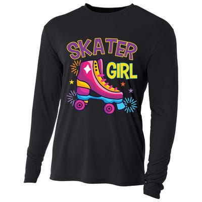 Skater Girl Graphic Roller Skates Inline Skating Skate Sport Cool Gift Cooling Performance Long Sleeve Crew