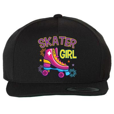 Skater Girl Graphic Roller Skates Inline Skating Skate Sport Cool Gift Wool Snapback Cap