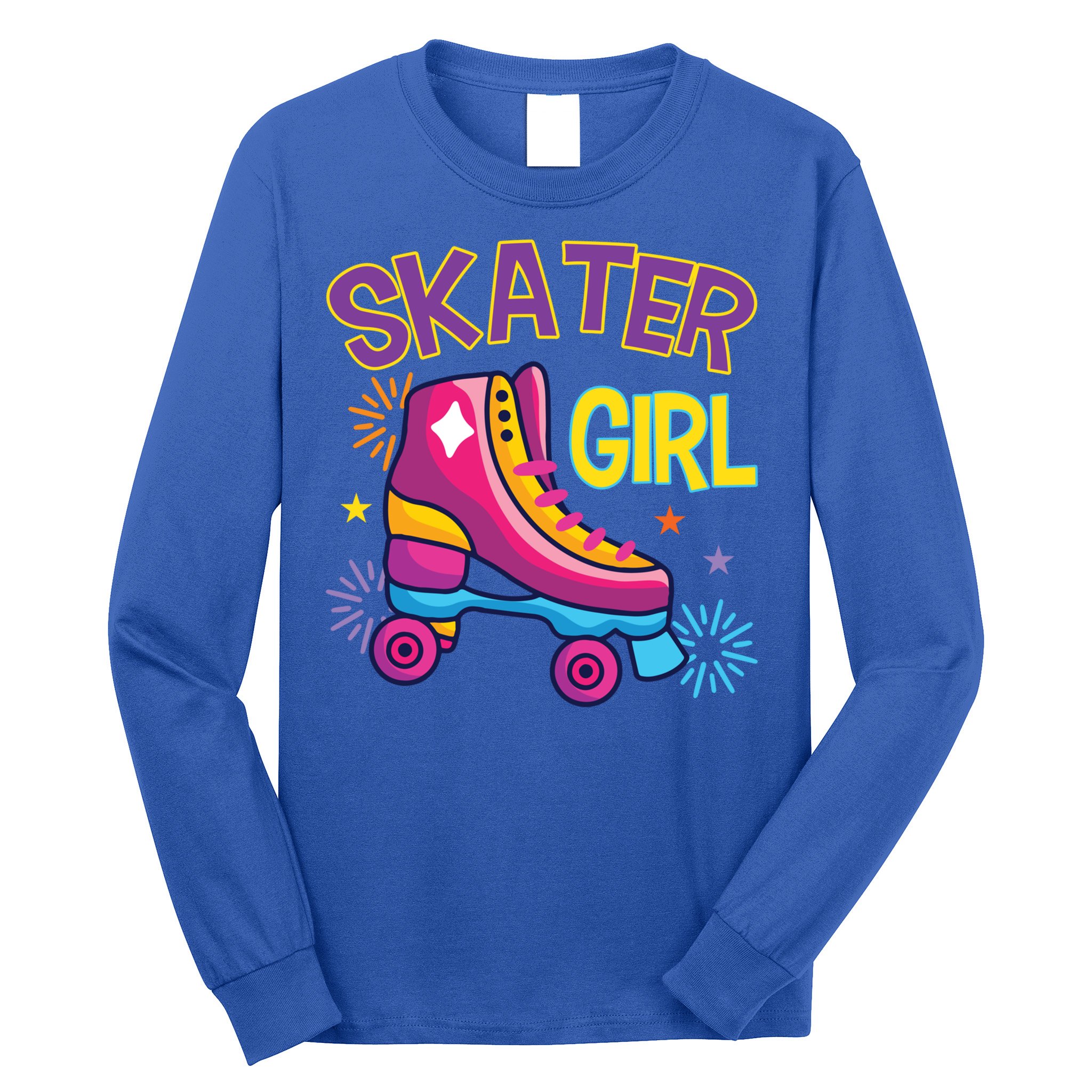 Skater Girl Graphic Roller Skates Inline Skating Skate Sport Cool Gift Long Sleeve Shirt