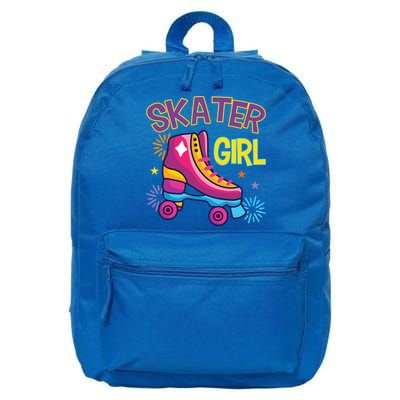 Skater Girl Graphic Roller Skates Inline Skating Skate Sport Cool Gift 16 in Basic Backpack