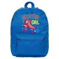 Skater Girl Graphic Roller Skates Inline Skating Skate Sport Cool Gift 16 in Basic Backpack