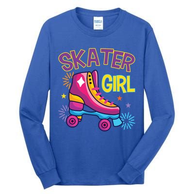 Skater Girl Graphic Roller Skates Inline Skating Skate Sport Cool Gift Tall Long Sleeve T-Shirt