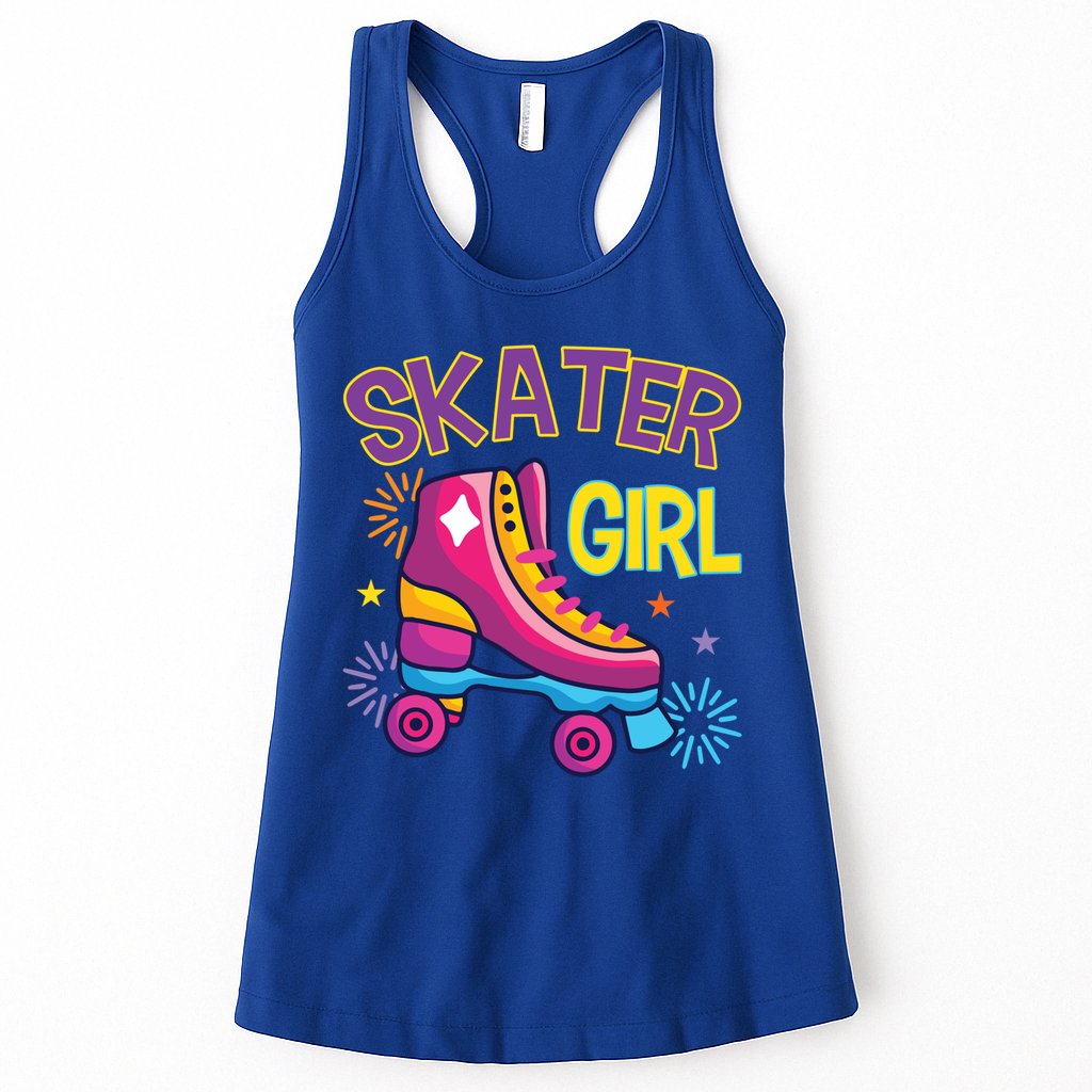 Skater Girl Graphic Roller Skates Inline Skating Skate Sport Cool Gift Womens Tank Top