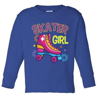 Skater Girl Graphic Roller Skates Inline Skating Skate Sport Cool Gift Toddler Long Sleeve Shirt