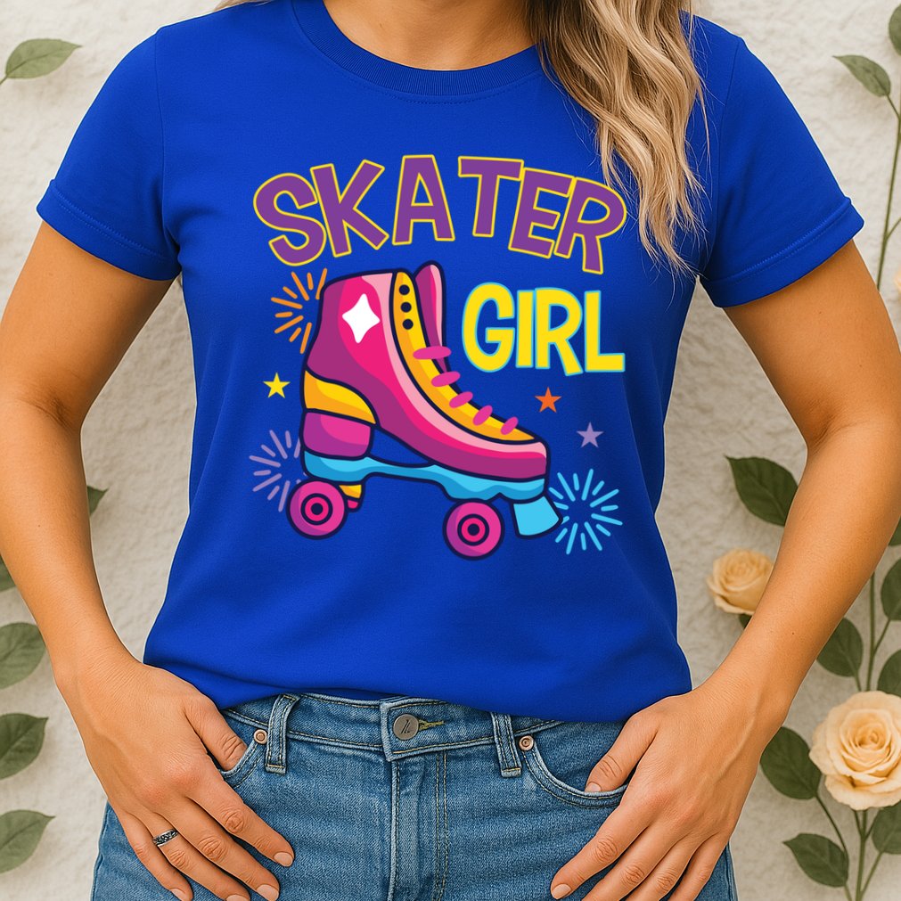 Skater Girl Graphic Roller Skates Inline Skating Skate Sport Cool Gift Womens T-Shirt