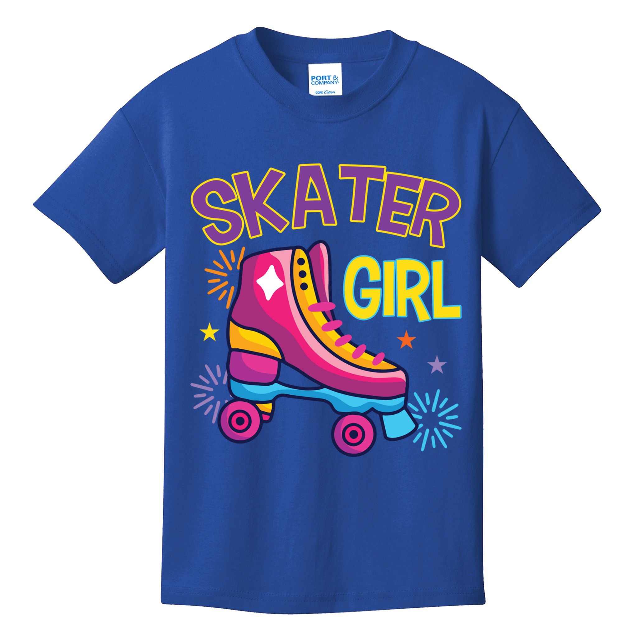 Skater Girl Graphic Roller Skates Inline Skating Skate Sport Cool Gift Kids T-Shirt