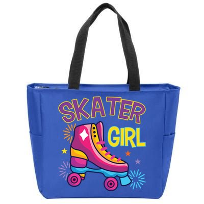 Skater Girl Graphic Roller Skates Inline Skating Skate Sport Cool Gift Zip Tote Bag