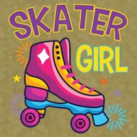 Skater Girl Graphic Roller Skates Inline Skating Skate Sport Cool Gift Garment-Dyed Women's Muscle Tee