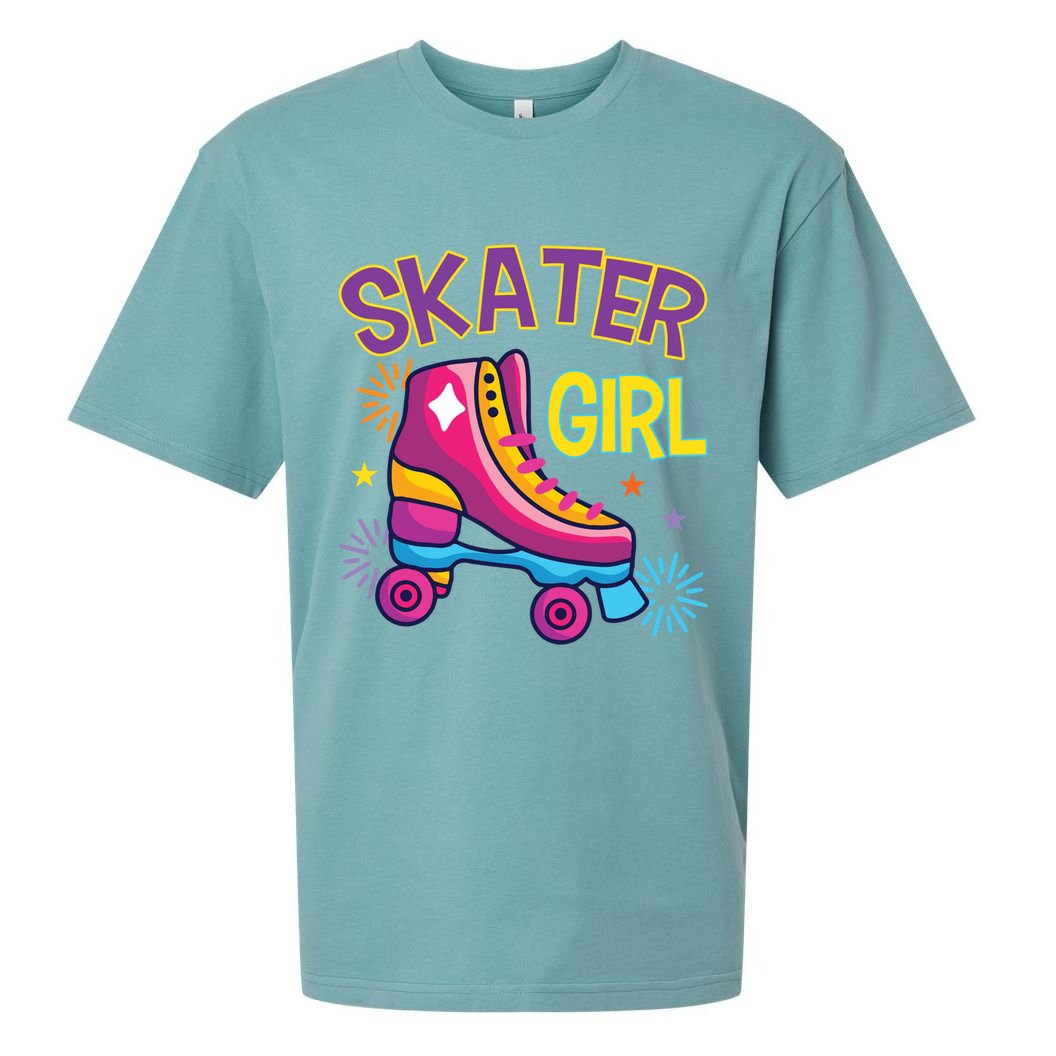 Skater Girl Graphic Roller Skates Inline Skating Skate Sport Cool Gift Sueded Cloud Jersey T-Shirt