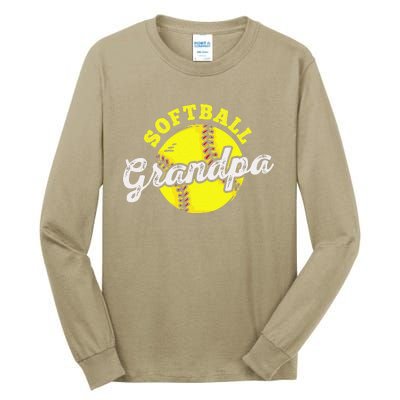 Softball Grandpa Grandfather Fathers Day Tall Long Sleeve T-Shirt