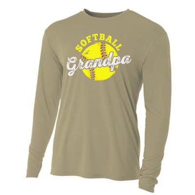 Softball Grandpa Grandfather Fathers Day Cooling Performance Long Sleeve Crew