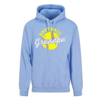 Softball Grandpa Grandfather Fathers Day Unisex Surf Hoodie