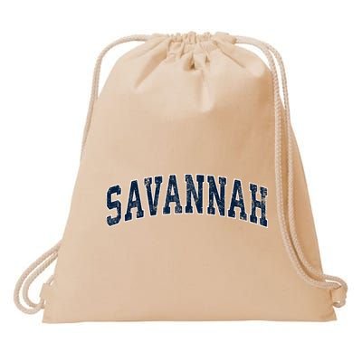 Savannah Georgia Ga Vintage Sports Design Drawstring Bag