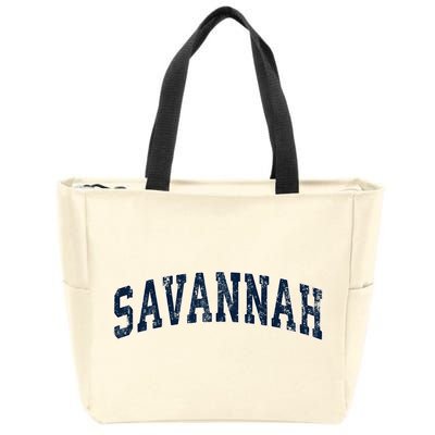 Savannah Georgia Ga Vintage Sports Design Zip Tote Bag