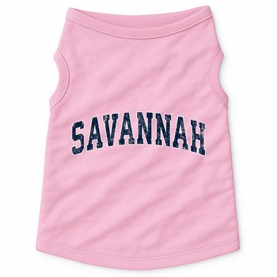 Savannah Georgia Ga Vintage Sports Design Doggie Tank