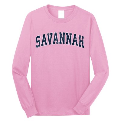 Savannah Georgia Ga Vintage Sports Design Long Sleeve Shirt