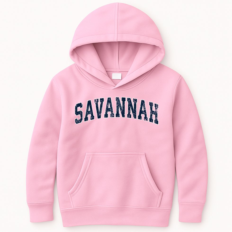 Savannah Georgia Ga Vintage Sports Design Kids Hoodie