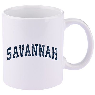 Savannah Georgia Ga Vintage Sports Design 11oz C Handle Ceramic Mug