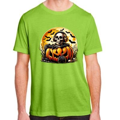 Skeleton Gamer Gaming Controller Halloween Gamer Skeleton Gift Adult ChromaSoft Performance T-Shirt