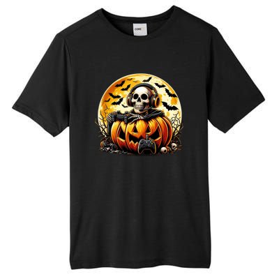 Skeleton Gamer Gaming Controller Halloween Gamer Skeleton Gift Tall Fusion ChromaSoft Performance T-Shirt