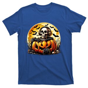 Skeleton Gamer Gaming Controller Halloween Gamer Skeleton Gift T-Shirt