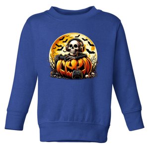 Skeleton Gamer Gaming Controller Halloween Gamer Skeleton Gift Toddler Sweatshirt