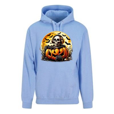 Skeleton Gamer Gaming Controller Halloween Gamer Skeleton Gift Unisex Surf Hoodie