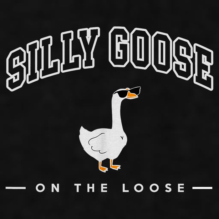 Silly Goose Goose On The Loose Funny Silly Goose University Ladies PosiCharge Tri-Blend Wicking Tank