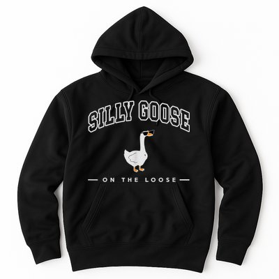 Silly Goose Goose On The Loose Funny Silly Goose University Hoodie