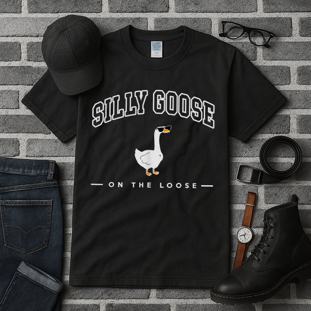 Silly Goose Goose On The Loose Funny Silly Goose University Tall T-Shirt