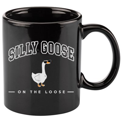 Silly Goose Goose On The Loose Funny Silly Goose University 11oz C Handle Ceramic Mug