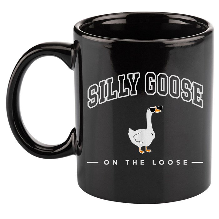 Silly Goose Goose On The Loose Funny Silly Goose University 11oz C Handle Ceramic Mug