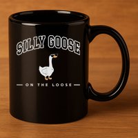 Silly Goose Goose On The Loose Funny Silly Goose University 11oz C Handle Ceramic Mug