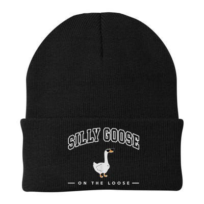 Silly Goose Goose On The Loose Funny Silly Goose University Beanie