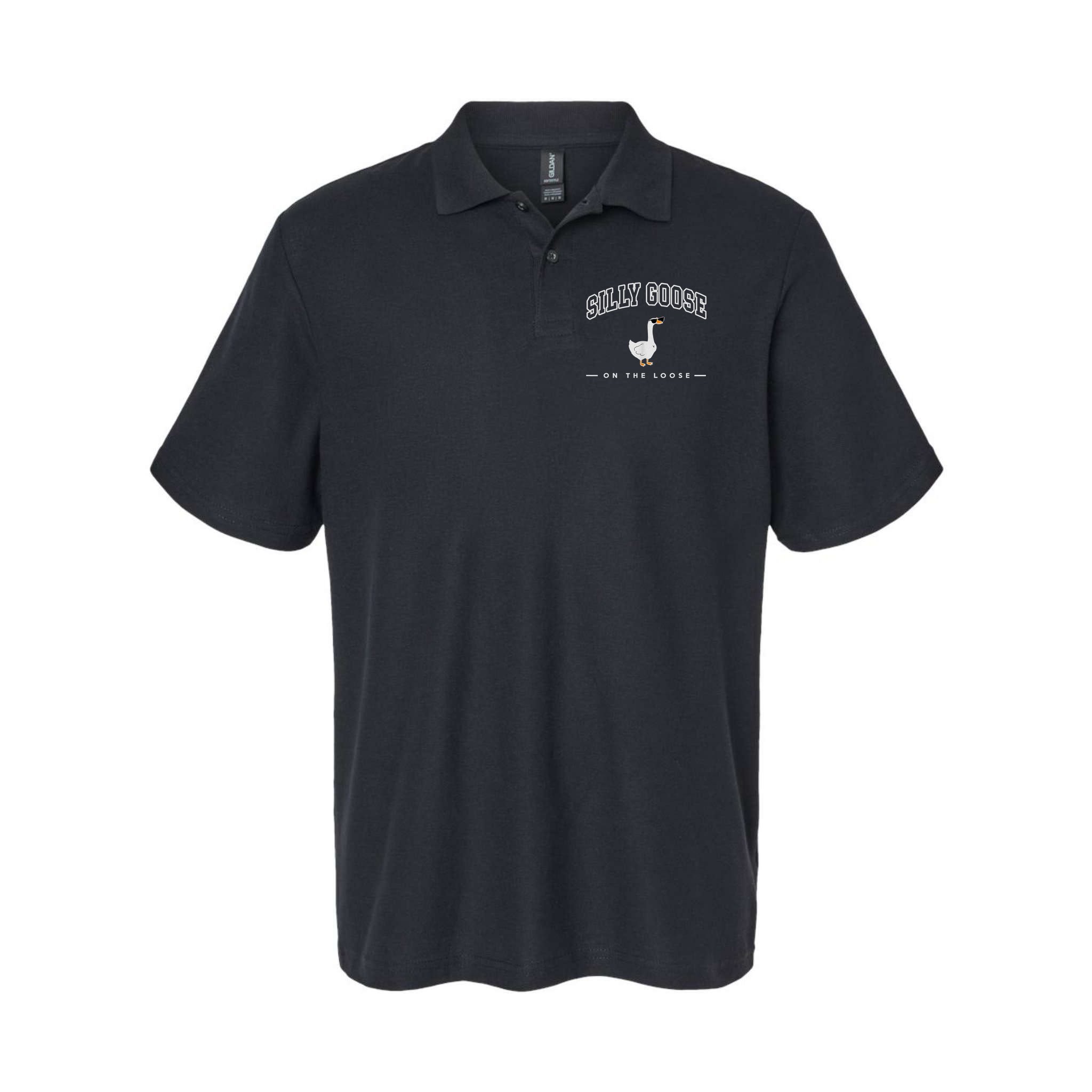 Silly Goose Goose On The Loose Funny Silly Goose University Polo